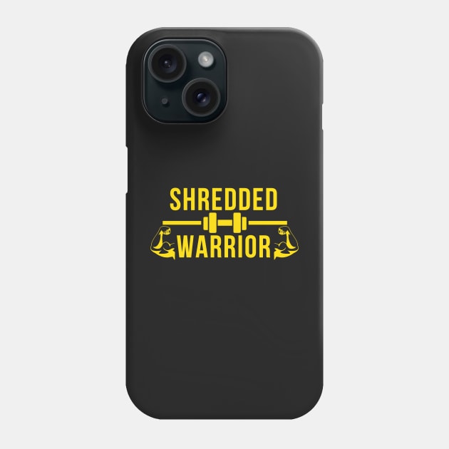 shredded warrior - yellow Phone Case by ramith-concept