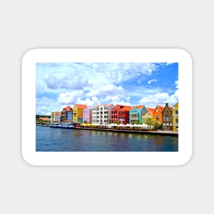 Pastel Colors of the Caribbean Coastline in Curacao Magnet