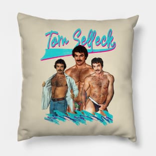 Tom Selleck Retro Magnum pi || 80s Aesthetic Pillow