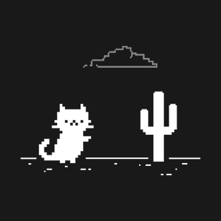 Offline Cute Pixel Cat - No Internet Connection T-Shirt