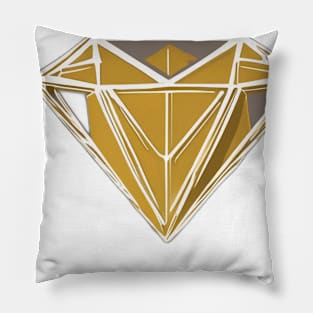 Golden Diamond Brilliance Graphic Tee Design No. 641 Pillow