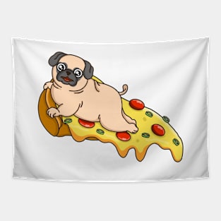 Pizza Pug Tapestry