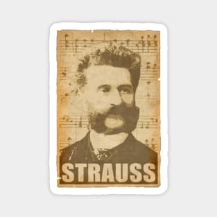 Johann Strauss II musical notes Magnet