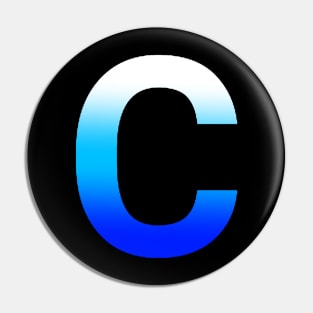 Blue Letter C Pin