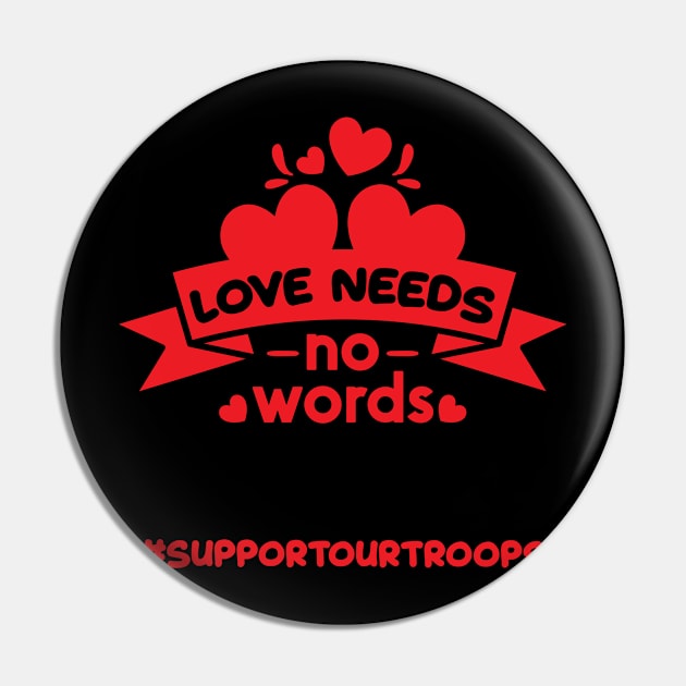 Support Our Troops Awareness Gift Family CoWorker Pin by familycuteycom