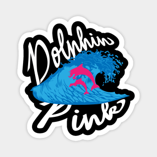 Making Waves with Pink Dolphin Wave: Explore the World of Surfing Pink River Dolphins Magnet