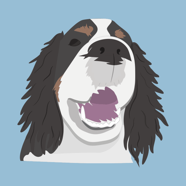 Springer Spaniel Happy Face by Tillowin