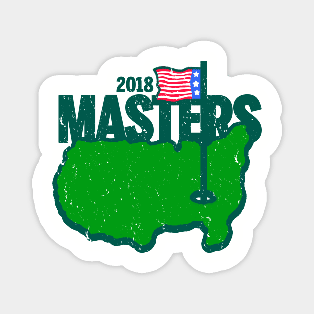 Golf The Masters 2018 Magnet by Retro-Pedro's Magic Store