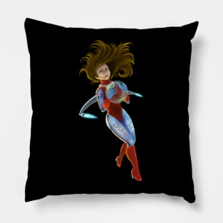 USA Space Girl Pin Up Pillow