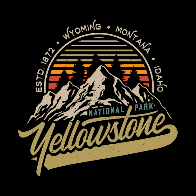 Yellowstone National Park Hiking Camping by MarkusShirts