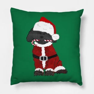 Christmas Labradoodle Santa Claus Pillow