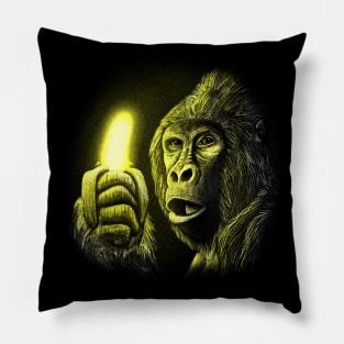 Gorilla Enlightened Gaze Pillow