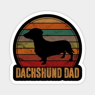 Dachshund Dad Vintage Retro Magnet