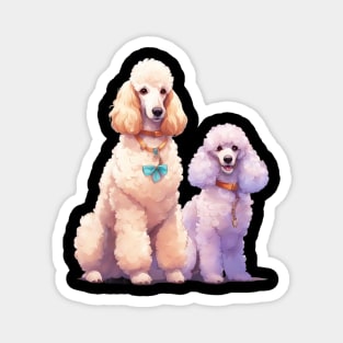 Pink Purple Poodle Magnet