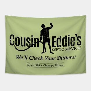 Cousin Eddie's Septic Services (Black Print) Tapestry