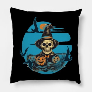 Monster Mash, Vintage Ghost Halloween, Monster, Retro Fall, Skeleton, Funny Skull, Happy Halloween Day Happy Halloween Party Gift Pillow