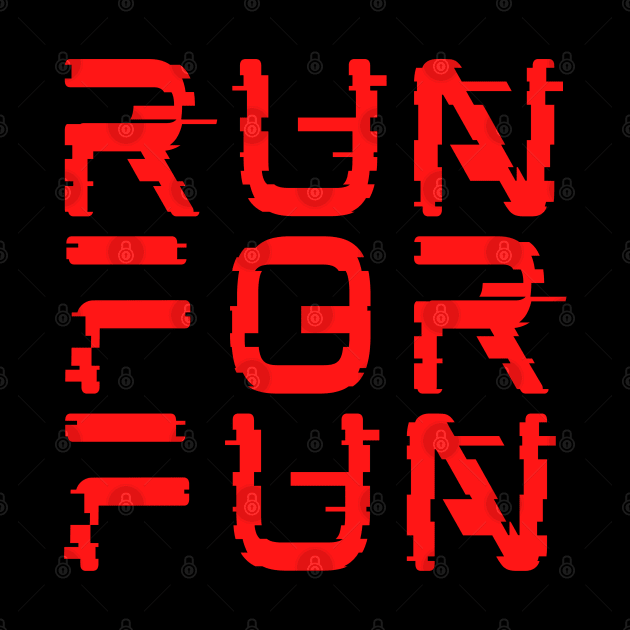 Run for Fun glitchy style by Patterns-Hub