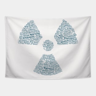 Radiation Symbol Silhouette Shape Text Word Cloud Tapestry