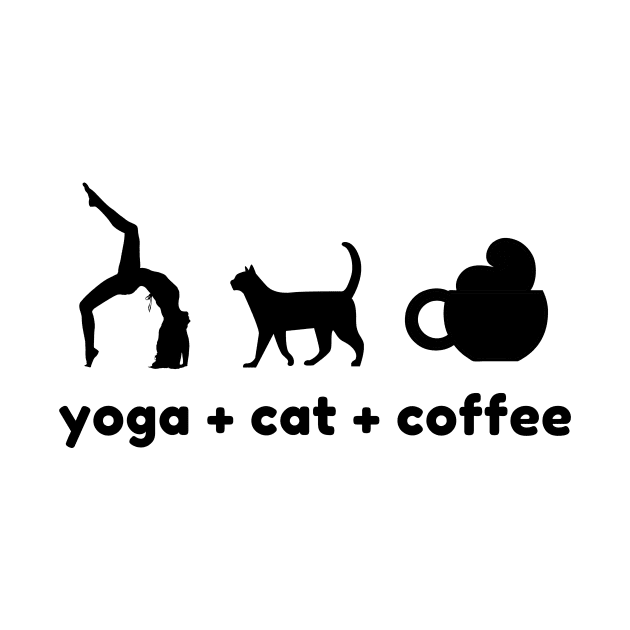 Yoga Cat Coffee by Liniskop