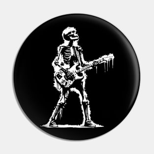 skeleton playing rock Pin