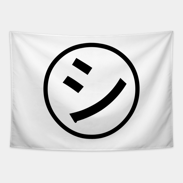 ㋛ Shi Kana Katakana Smiley Japanese Emoji / Emoticon Emoji Tapestry