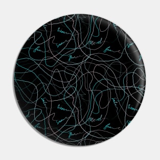 Abstraction with doodles in azure frame Pin