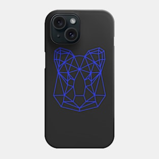 Dark Blue Geometric Quokka Line Art Phone Case