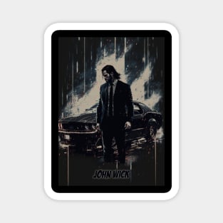 John Wick illustration Magnet