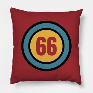 The Number 66 - sixty six - sixty sixth - 66th Pillow