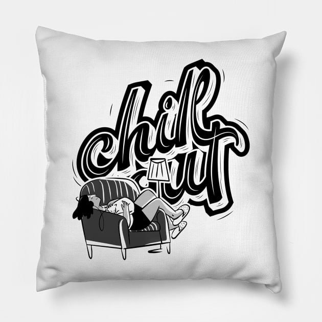 Chill Out Relax Pillow by ThyShirtProject - Affiliate