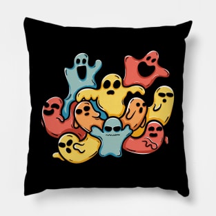 Ghost boo doodle art Pillow