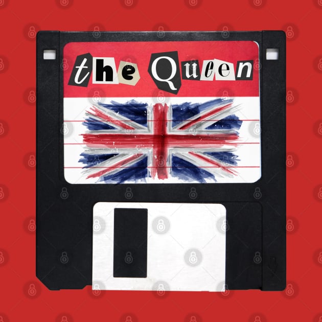 God save the Queen Floppy Disk Retro by Safari Shirts