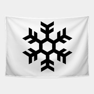 Black Snowflake Tapestry