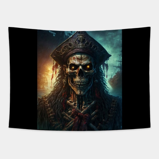 Pirate skeleton Tapestry by Geek Culture