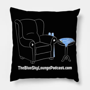 The Blue Sky Lounge - Dark Background Pillow
