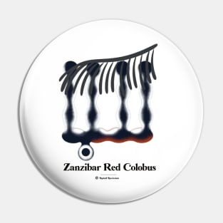 Bold monkey print "Zanzibar red colobus" Pin