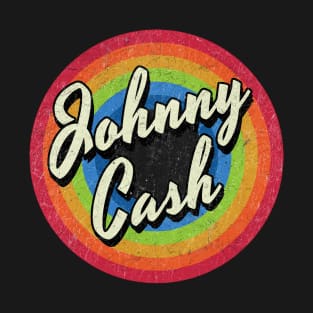 Vintage Style circle - Johnny cash T-Shirt