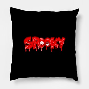 Spooky Grime Melted bloody typography Pillow