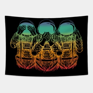 Astronauts - Sci-fi Illustration Tapestry