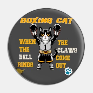 funny cat Boxing cat when the bell rings the claws come out Pin