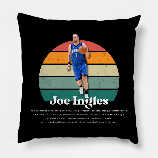 Joe Ingles Vintage V1 Pillow by Gojes Art