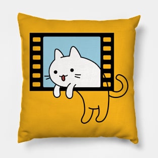 Cat Photo look outside Pillow