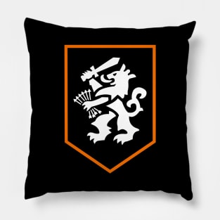 orange Netherlands lion emblem. Pillow