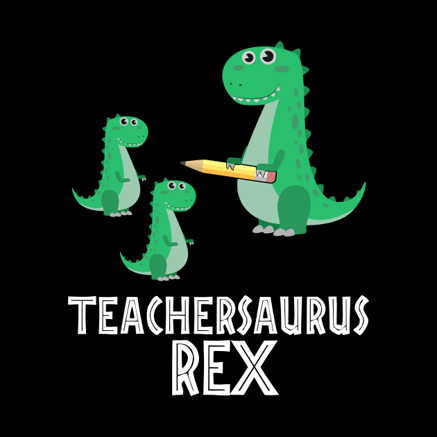 T-Rex Trend Tee TEACHER-SAURUS Rex T-Shirt T-Rex Dinosaurs by JensAllison