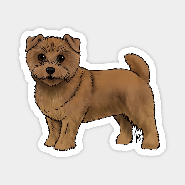 Dog - Norfolk Terrier - Red Magnet by Jen's Dogs Custom Gifts and Designs