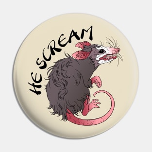 Screaming possum Pin