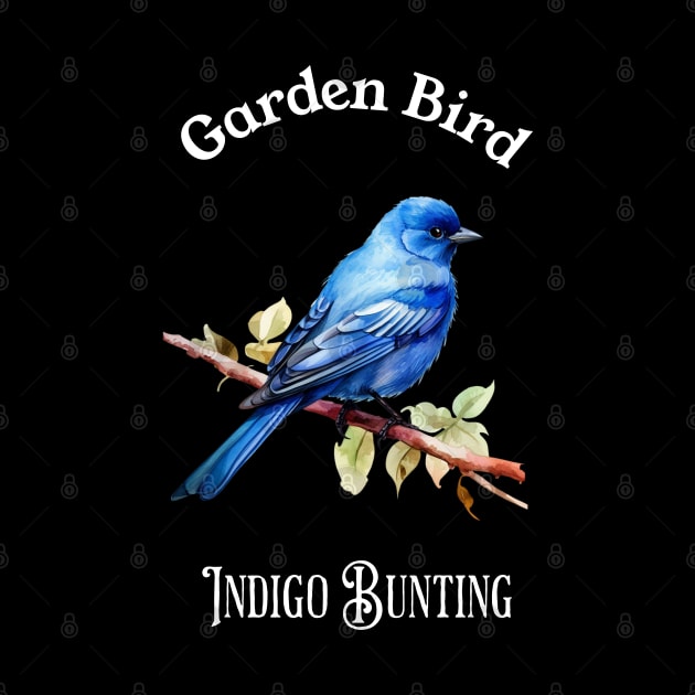 Garden Bird Indigo Bunting by DavidBriotArt