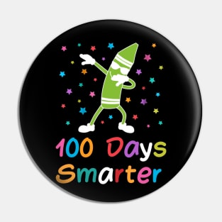 Dabbing Crayon 100 Days Smarter 100th Day of School Pin