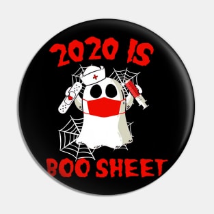 2020 Is Boo Sheet Halloween Ghost Wear Mask T-Shirt Pin