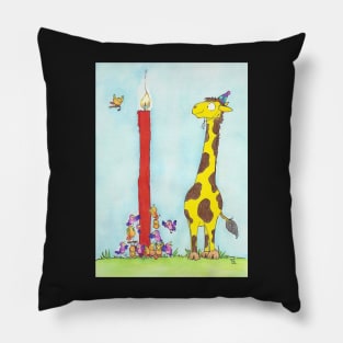 Happy Birthday Giraffe Pillow